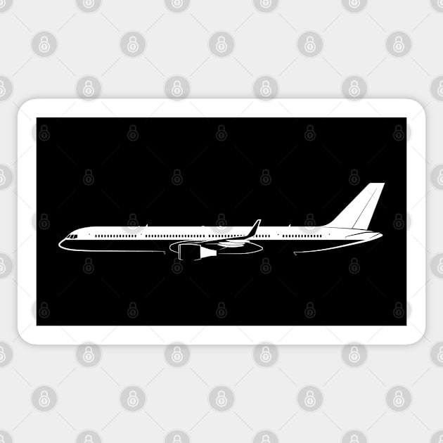 757-300 Silhouette Sticker by Car-Silhouettes